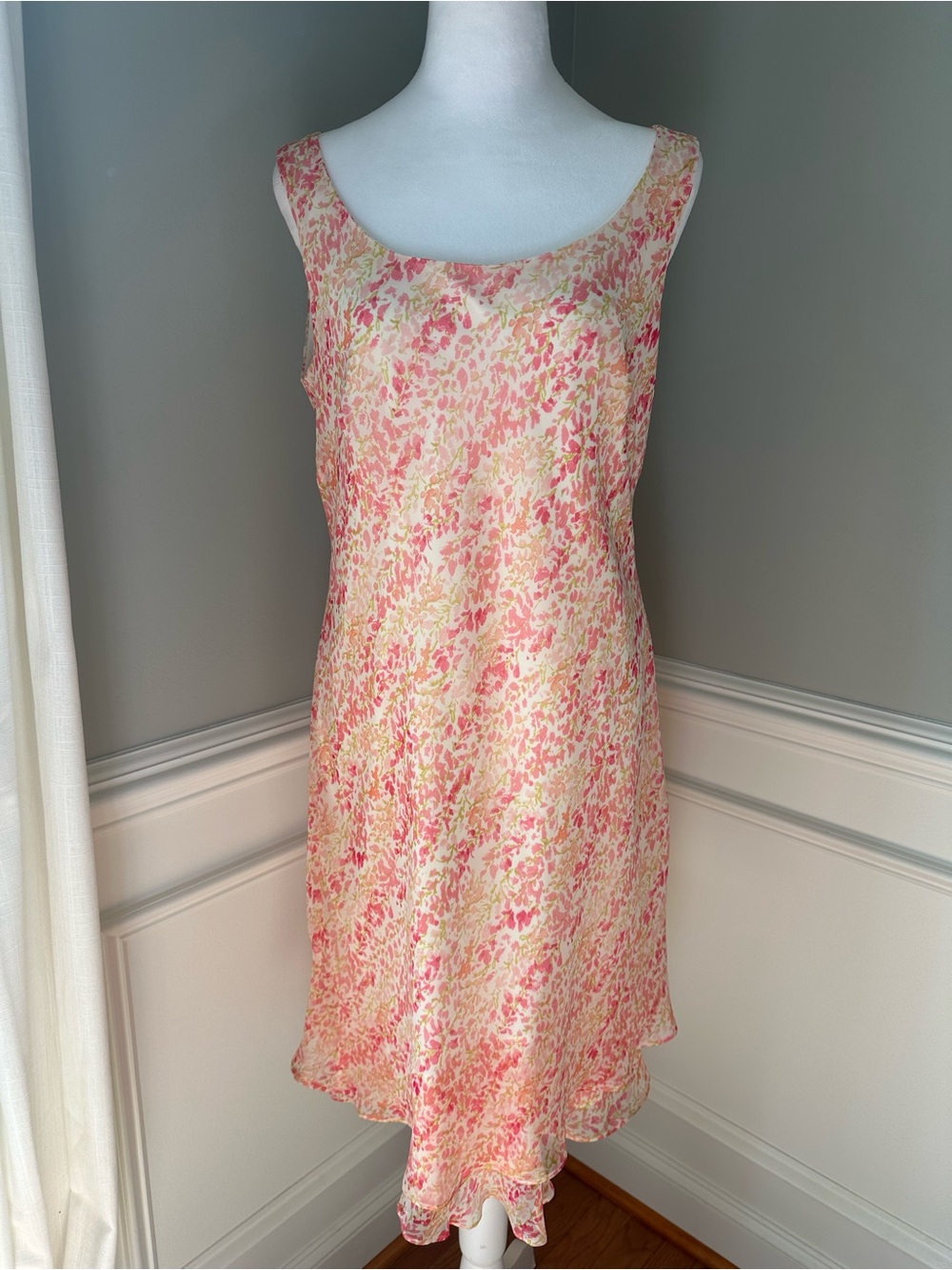 Scarlett Pink & Cream Floral Slip Dress